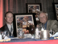 Joe Niekro (right) with son Lance at the 2005 TBHOF induction banquet.